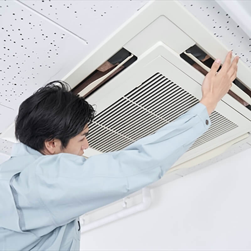 エアコンリースの導入の流れ（現地調査）