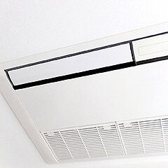 業務用エアコンが天井に設置されたイメージ